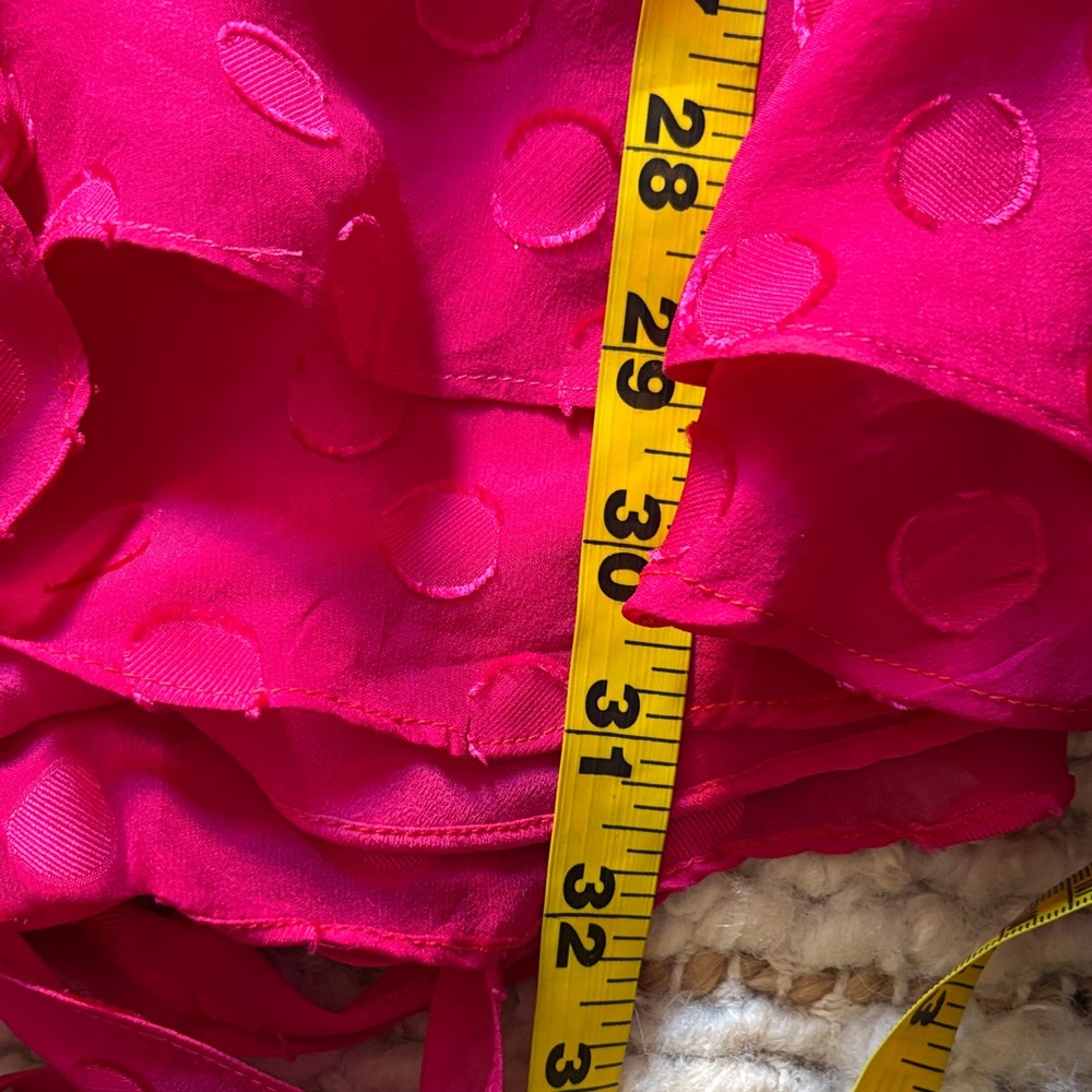 🩷 NEW SALONI Marissa Polka Dot Ruffle Dress Fuchsia Pink - Picture 7 of 8